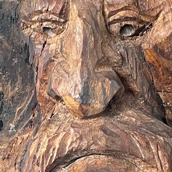 Vintage OOAK Green Man Tree Face Folk ART - Picture 6 of 15